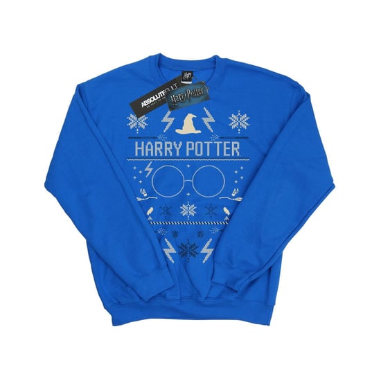 Harry Potter Sweatshirt met kerstpatroon voor jongens (Koningsblauw) - Image 1