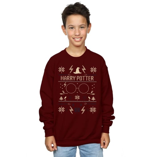 Harry Potter Sweatshirt met kerstpatroon voor jongens (Bourgondië) - Image 2