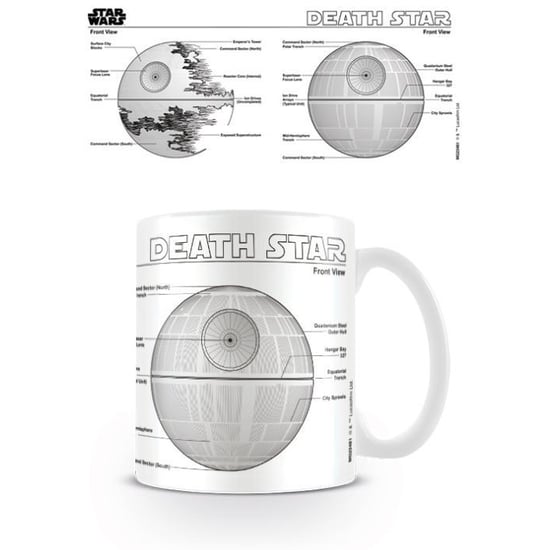 Star Wars Death Star Schets Mok (Wit/Zwart/Grijs) - Image 3