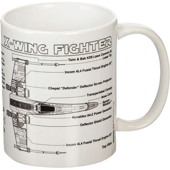 Star Wars X-Wing Gevechtersschets Mok (Wit/zwart) - Image 2