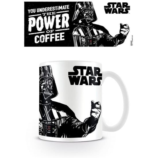 Star Wars De kracht van koffie mok (Wit/zwart) - Image 1