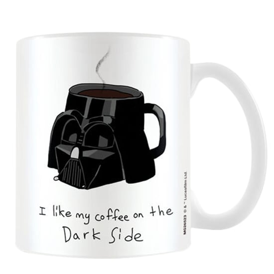 Star Wars Dark Side Meme Darth Vader mok (Wit/zwart) - Image 1