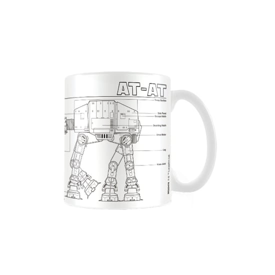 Star Wars AT-AT schets mok (Wit/zwart) - Image 1
