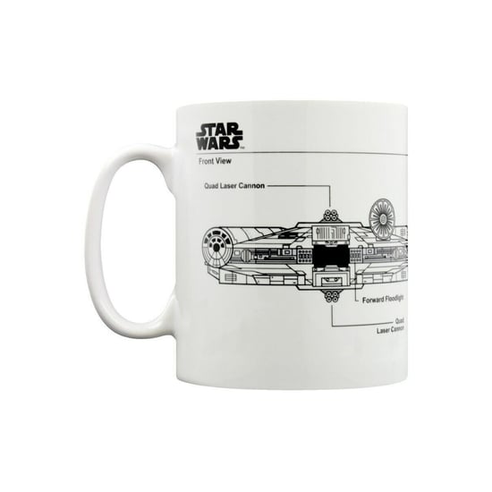 Star Wars Millennium Valk Schets Mok (Wit/zwart) - Image 1