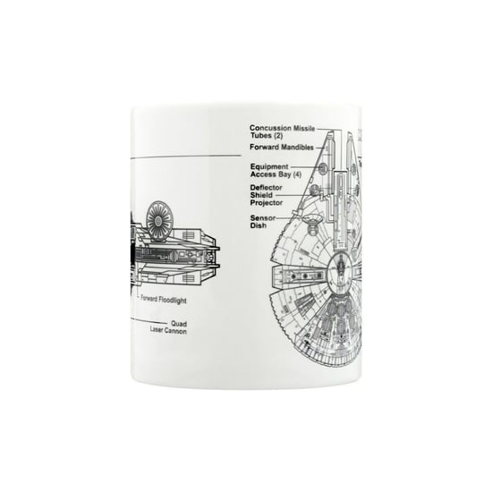Star Wars Millennium Valk Schets Mok (Wit/zwart) - Image 3