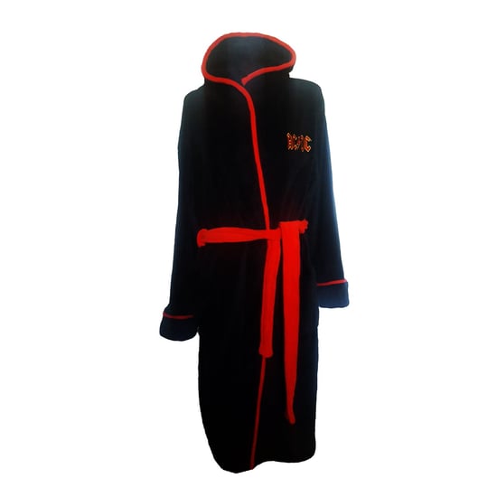 AC/DC Unisex Adult Logo Coral Fleece Dressing Gown (Zwart) - Image 1
