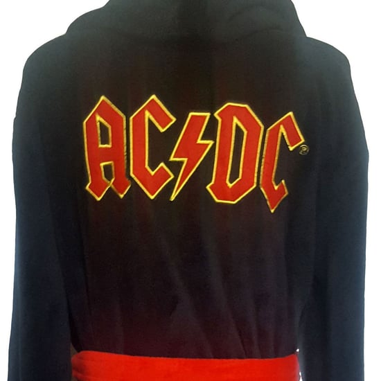 AC/DC Unisex Adult Logo Coral Fleece Dressing Gown (Zwart) - Image 3