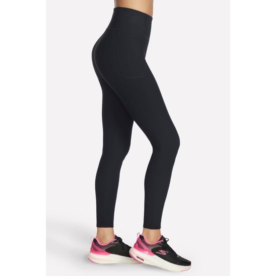 Skechers Performance GOFLEX Rib Nylon Dames Zwarte Sportleggings - Image 4