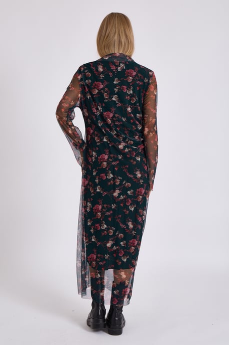 Print Mesh Midi Jurk - Image 4