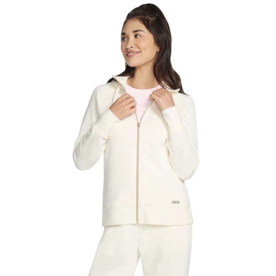 Skechers Performance Skechluxe Elevate Hoodie Dames Off White Jacket - Image 1