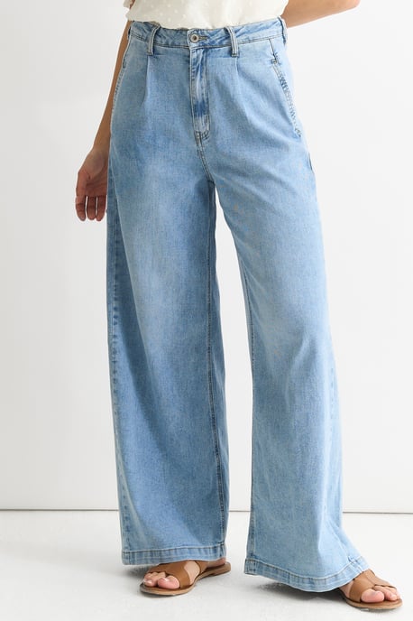 Mid Wash Denim Blauwe Jeans met wijde pijpen - Image 2