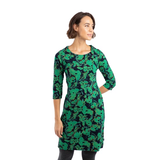 Weird Fish Dames/Dames Shafika Bedrukte Jersey Midi-jurk (Nachtblauw) - Image 1