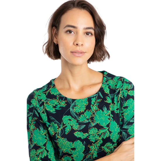 Weird Fish Dames/Dames Shafika Bedrukte Jersey Midi-jurk (Nachtblauw) - Image 3