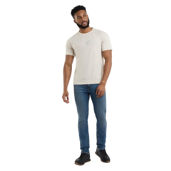 Umbro Heren Gelaagd Box Logo T-Shirt (Wit zand) - Image 3