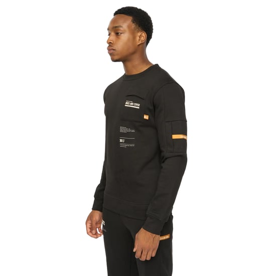 Duck and Cover Heren Applewood Sweatshirt (Zwart) - Image 4