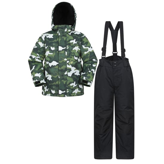 Mountain Warehouse Ski jassenset met opdruk voor kinderen (Donkere Khaki) - Image 1