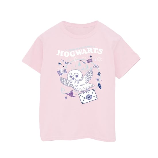 Harry Potter Meisjes Uil Brief Van Zweinstein Katoenen T-Shirt (Baby Roze) - Image 1