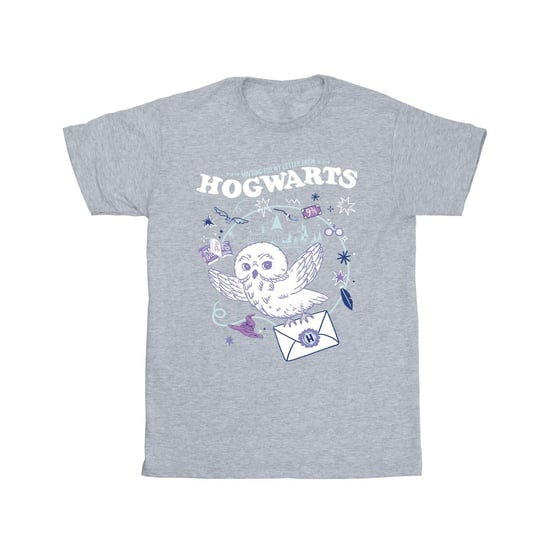 Harry Potter Meisjes Uil Brief Van Zweinstein Katoenen T-Shirt (Sportgrijs) - Image 1