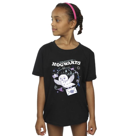 Harry Potter Meisjes Uil Brief Van Zweinstein Katoenen T-Shirt (Zwart) - Image 2