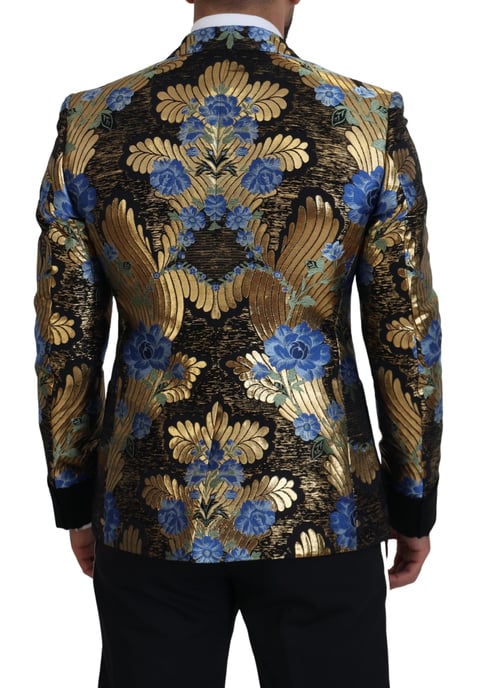 Bloemenbrokaat Blazer Dubbelgeknoopt - Image 3