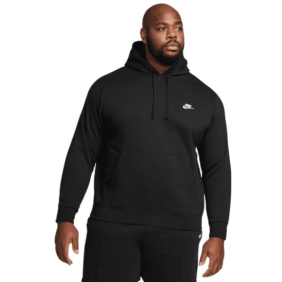 Nike Unisex Volwassen Sportkleding Club Hoodie (Zwart/Wit) - Image 4