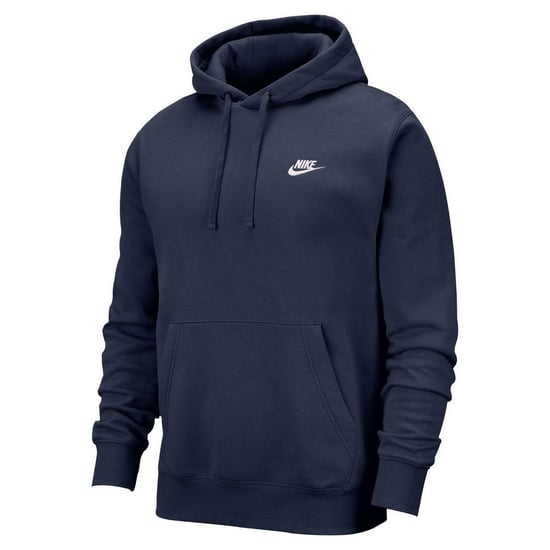 Nike Unisex Volwassen Sportkleding Club Hoodie (Middernacht Marine/Wit) - Image 1