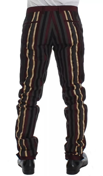Veelkleurige Gestreepte Suit Dubbeldoorgeknoopte Blazer - Image 5