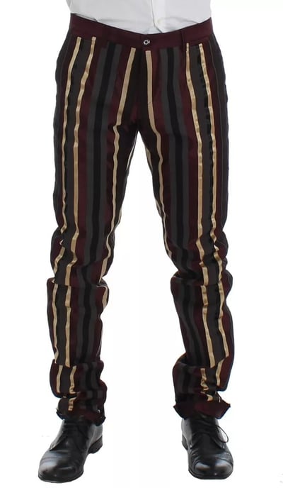 Veelkleurige Gestreepte Suit Dubbeldoorgeknoopte Blazer - Image 6