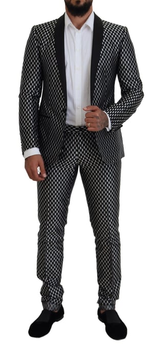 Geometrisch Patroon Slimfit Pak - Image 5