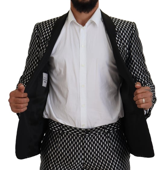 Geometrisch Patroon Slimfit Pak - Image 6