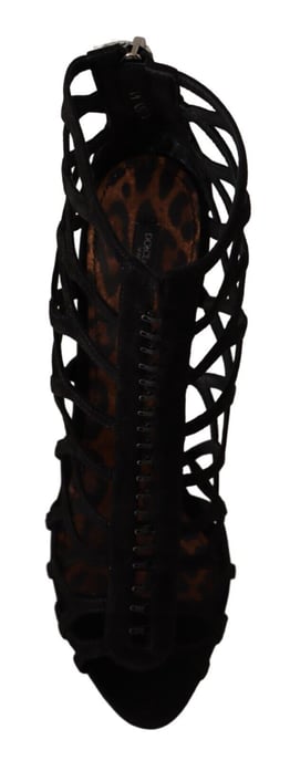 Cage Sandalen Zwarte Suède Hakken - Image 6