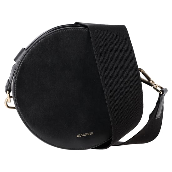 Jil Sander Kleine Trommelhandtas in Zwart Leer - Image 1