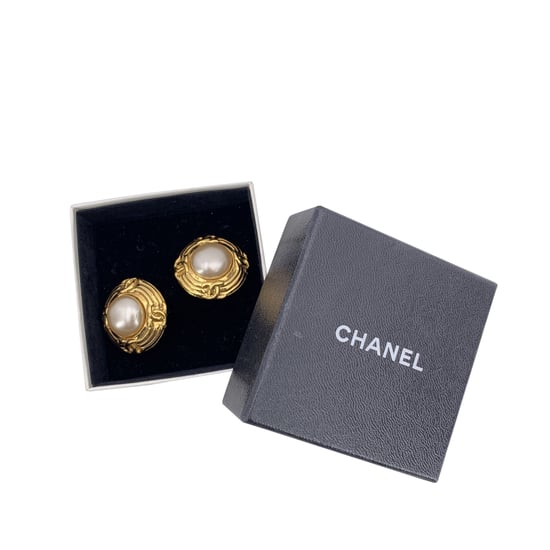 Chanel Vintage metalen oorbellen - Image 2
