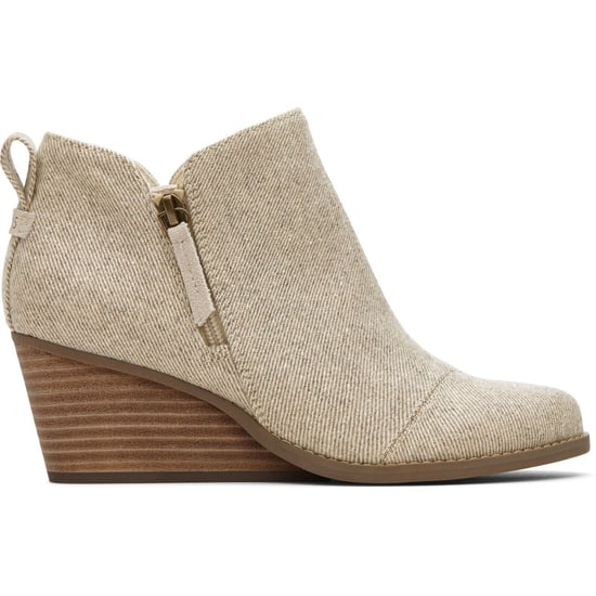 TOMS Goldie Textiel Dames Natuurlijke Hakken Enkellaarzen - Image 1