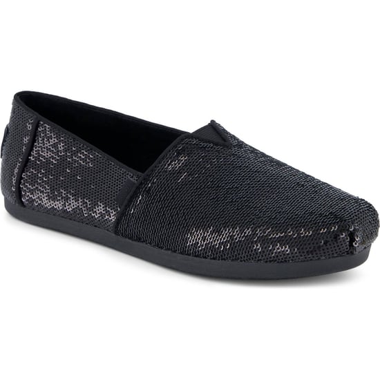 TOMS Alpargata Pailletten Textiel Dames Zwarte Espadrilles - Image 1