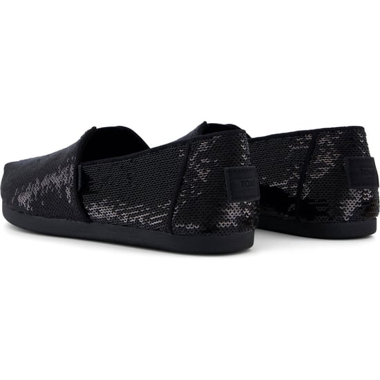 TOMS Alpargata Pailletten Textiel Dames Zwarte Espadrilles - Image 2