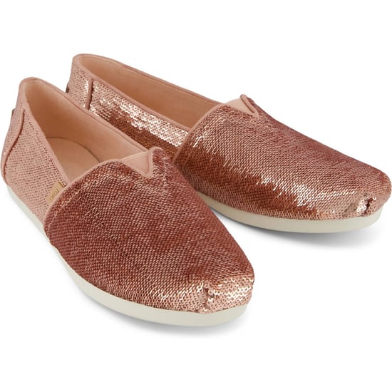 TOMS Alpargata Sequin Textiel Dames Roze Espadrilles - Image 1