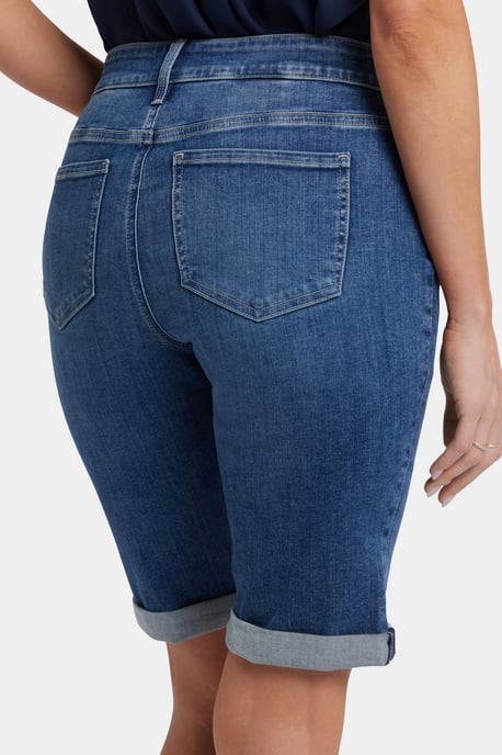 Briella 11 Inch Denim Shorts Met Omgeslagen Boordjes | Valencia Surf - Image 3