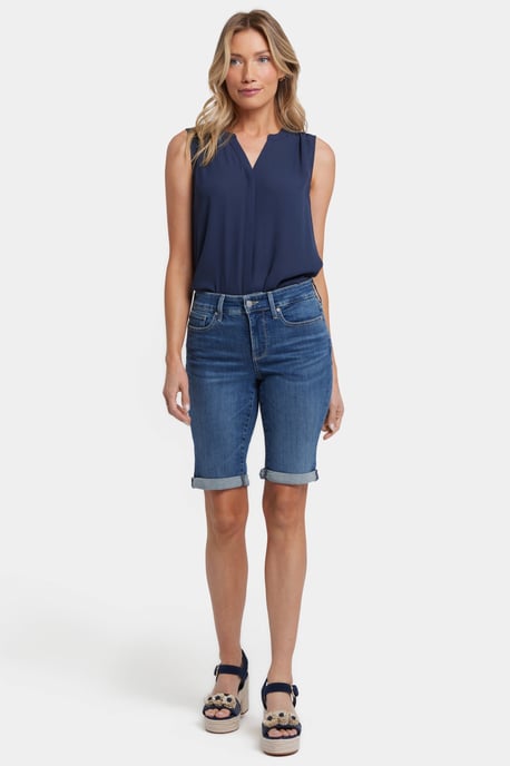Briella 11 Inch Denim Shorts Met Omgeslagen Boordjes | Valencia Surf - Image 4