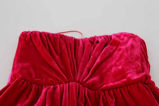 Fluwelen Strapless A-lijn Jurk - Image 4