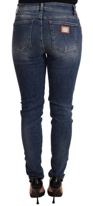 Dolce Gabbana Slimfit Versleten Jeans - Image 3