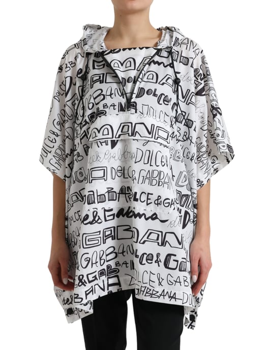 Hooded Graffitiprint Poncho Tsh83782 - Image 1