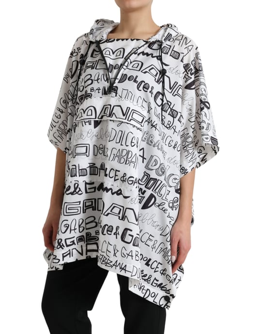 Hooded Graffitiprint Poncho Tsh83782 - Image 2