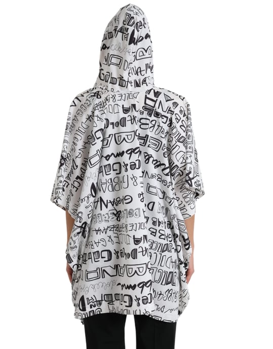 Hooded Graffitiprint Poncho Tsh83782 - Image 3