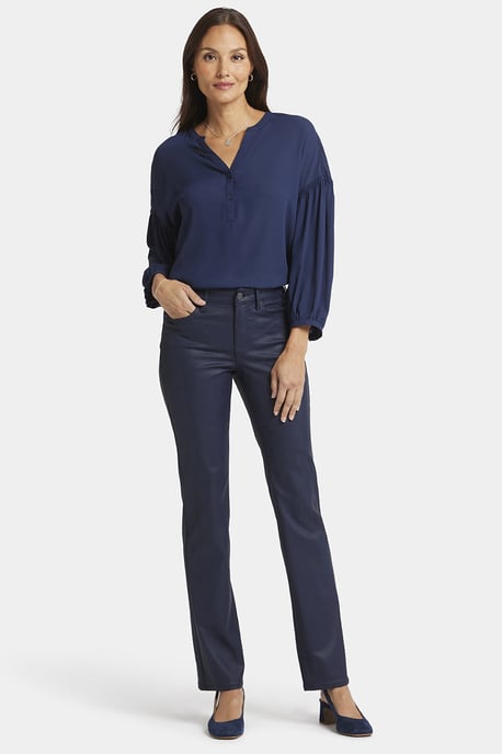 Marilyn Rechte Jeans Donkere Blauw Coating Premium Denim | Sterrenloze Lucht Coated - Image 1