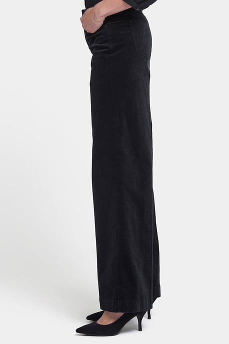 Teresa Brede Fluwelen Broek | Zwart - Image 2