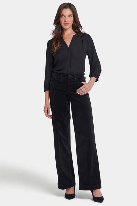 Teresa Brede Fluwelen Broek | Zwart - Image 4