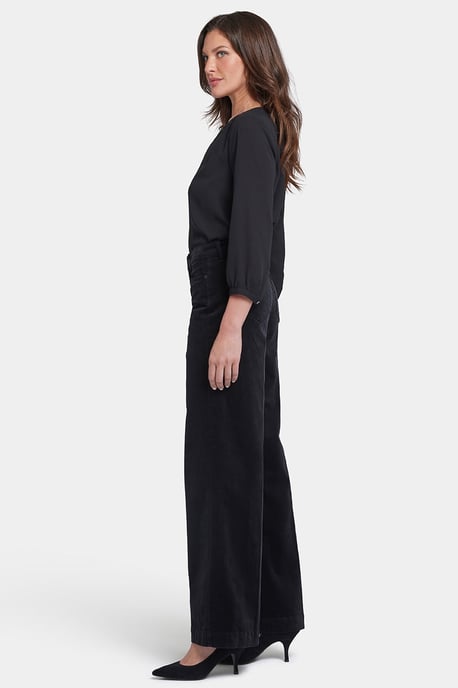 Teresa Brede Fluwelen Broek | Zwart - Image 5