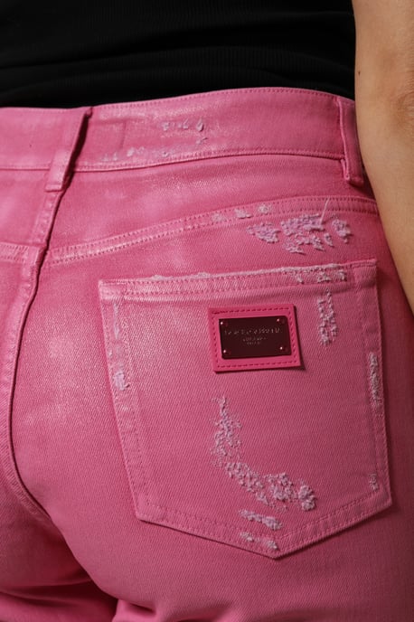 Versleten Hoge Taille Rechte Jeans - Image 5