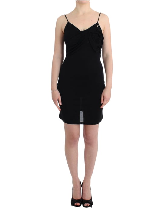 Roze Detail Mini-jurk Mouwloos Aansluitend Jurk - Image 1